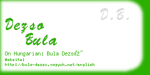 dezso bula business card